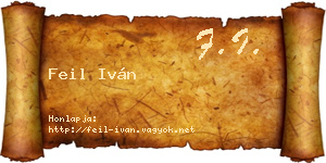 Feil Iván névjegykártya