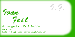 ivan feil business card